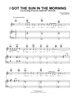 page one of I Got The Sun In The Morning (Vocal Pro + Piano/Guitar)
