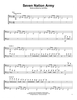 page one of Seven Nation Army (Cello Duet)