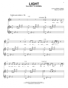 page one of Light (from Next to Normal) (Piano & Vocal)