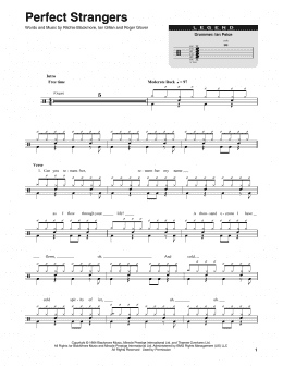 page one of Perfect Strangers (Drums Transcription)