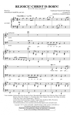 page one of Rejoice! Christ Is Born! (SATB Choir)