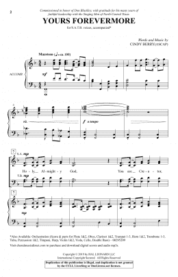 page one of Yours Forevermore (SATB Choir)
