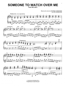 page one of Someone To Watch Over Me (Piano Solo)