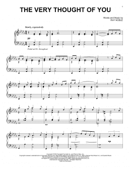 page one of The Very Thought Of You (Piano Solo)