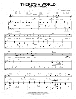 page one of There's A World (from Next to Normal) (Piano & Vocal)