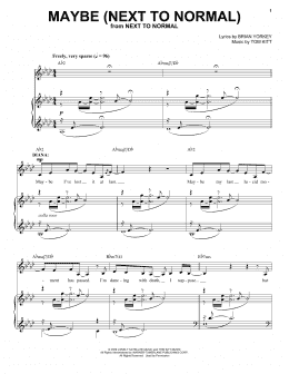 page one of Maybe (Next To Normal) (Piano & Vocal)