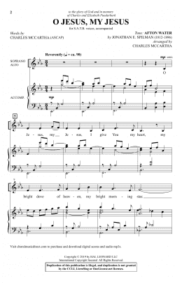 page one of O Jesus, My Jesus (SATB Choir)