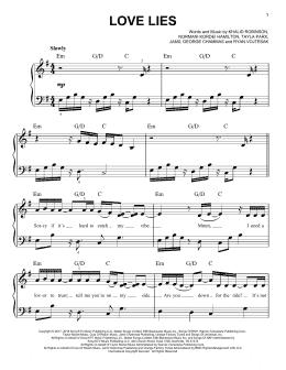 page one of Love Lies (from Love, Simon) (Easy Piano)
