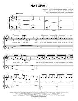 page one of Natural (Big Note Piano)