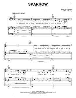 page one of Sparrow (Piano, Vocal & Guitar Chords (Right-Hand Melody))