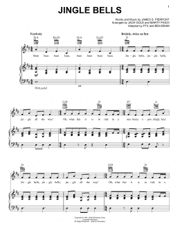 page one of Jingle Bells (Piano, Vocal & Guitar Chords (Right-Hand Melody))