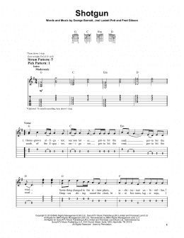 page one of Shotgun (Easy Guitar Tab)