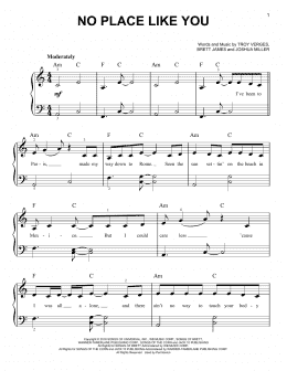 page one of No Place Like You (Very Easy Piano)