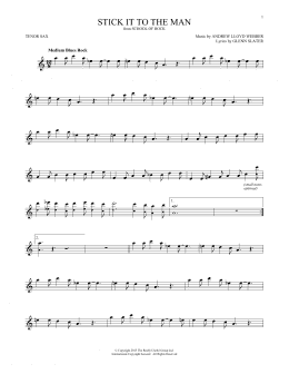 page one of Stick It To The Man (from School of Rock: The Musical) (Tenor Sax Solo)