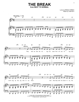 page one of The Break (from Next to Normal) (Piano & Vocal)