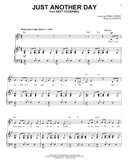 page one of Just Another Day (from Next to Normal) (Piano & Vocal)