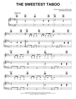 page one of The Sweetest Taboo (Piano, Vocal & Guitar Chords (Right-Hand Melody))