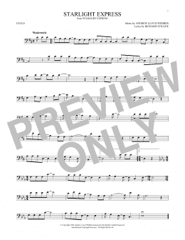 page one of Starlight Express (Cello Solo)