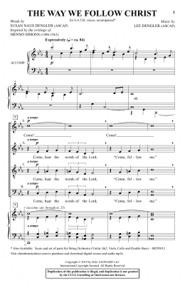 page one of The Way We Follow Christ (SATB Choir)