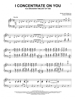 page one of I Concentrate On You (Piano Solo)