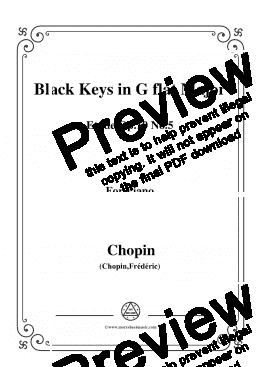 page one of Chopin-Etude No.5 in G flat Major, Op.10 No.5,Black Keys,for Piano