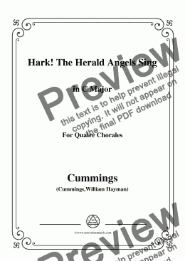 page one of Cummings-Hark! The Herald Angels Sing,in C Major,for Quatre Chorales 