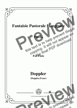 page one of Doppler-Fantaisie Pastorale Hongroise Op.26,for Flute