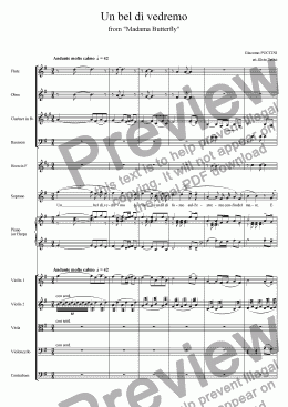 page one of Un bel di vedremo, from "Madama Butterfly"