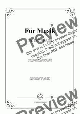 page one of Franz-Für Musik in C sharp Major,for Voice and Piano