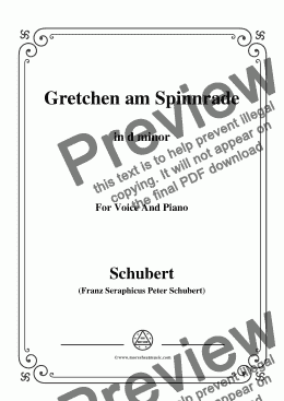 page one of Schubert-Gretchen am Spinnrade in d minor,for Voice and Piano