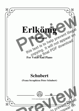 page one of Schubert-Erlkönig in g minor,for Voice and Piano
