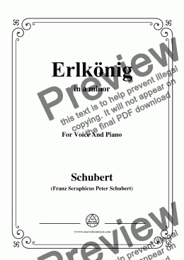 page one of Schubert-Erlkönig in a minor,for Voice and Piano