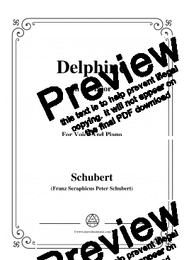 page one of Schubert-Delphine in A Major,for Voice and Piano