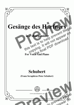 page one of Schubert-An die Türen will ich schleichen Op.12 No.3 in c sharp minor,for Voice and Piano