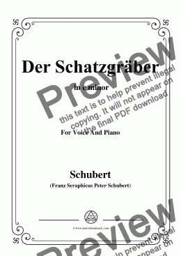 page one of Schubert-Der Schatzgräber,in c minor,for Voice and Piano