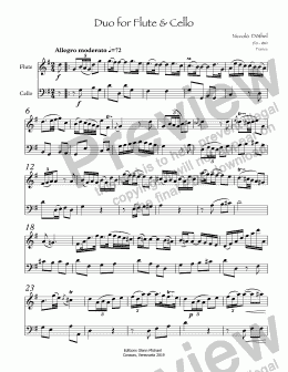 page one of Duo for Flute & Bassoon or Cello