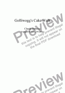 page one of Golliwogg's Cakewalk
