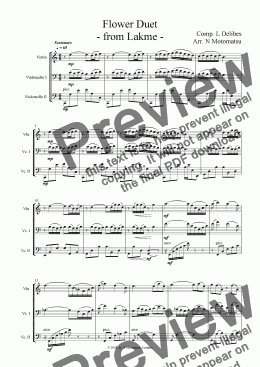 page one of Flower Duet (for 1 violin and 2 violoncellos)