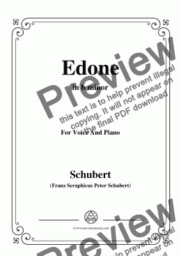 page one of Schubert-Edone,D.445,in b minor,for Voice and Piano