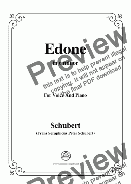 page one of Schubert-Edone,D.445,in c minor,for Voice and Piano