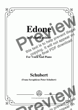 page one of Schubert-Edone,D.445,in c sharp minor,for Voice and Piano