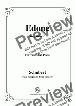 page one of Schubert-Edone,D.445,in g minor,for Voice and Piano