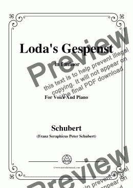 page one of Schubert-Loda's Gespenst,in f minor,D.150,for Voice and Piano