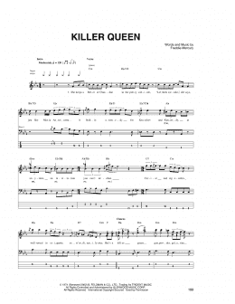 page one of Killer Queen (Bass Guitar Tab)