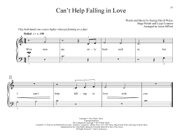 page one of Can't Help Falling In Love (arr. Jason Sifford) (Educational Piano)
