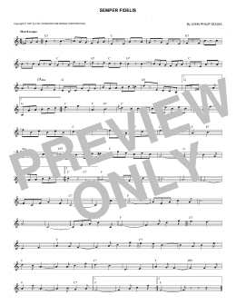 page one of Semper Fidelis (Lead Sheet / Fake Book)