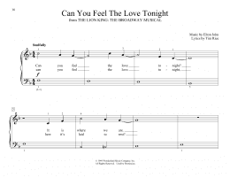 page one of Can You Feel the Love Tonight (from The Lion King) (arr. Christopher Hussey) (Educational Piano)