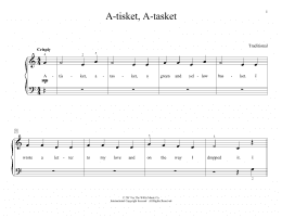 page one of A-tisket, A-tasket (arr. Christopher Hussey) (Educational Piano)