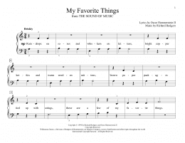 page one of My Favorite Things (from The Sound of Music) (arr. Christopher Hussey) (Educational Piano)