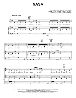 page one of NASA (Piano, Vocal & Guitar Chords (Right-Hand Melody))